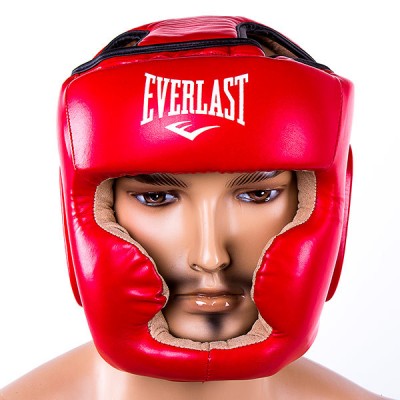 Шлем боксерский EVL закрытый EVF-475R красный