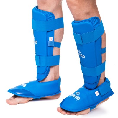 Защита голени и стопы для каратэ DAЕDO GO-5074-1 XS-XL Синий