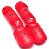 Защита голени и стопы для каратэ Gemini GO-2863-R Красный   S