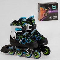 Ролики BEST ROLLER размер 35-38 черно-зелено-синий