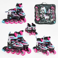 Ролики Best Roller размер 38-42 Черно-бирюзово-розовый 94150-L