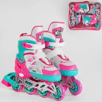 Ролики BEST ROLLER размер 38-42 бирюзово-розовый