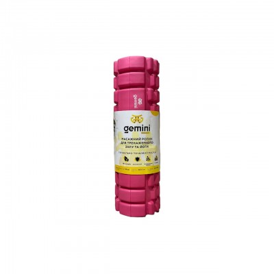Роллер для занятий йогой и пилатесом Gemini GY-1999P 30см*9,5см розовый