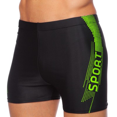 Плавки боксеры мужские для плавания Sport размер-L-4XL черн-зеленый 2019-4-1   4XL