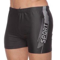 Плавки боксеры мужские для плавания Sport размер-L-4XL черн-серый 2019-4-2   L