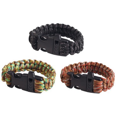 Браслет выживания с огниво, карбин, свисток 220x2см XJ-006 Черный Браслет выживания с огниво, карбин, свисток 220x2см XJ-006 Черный