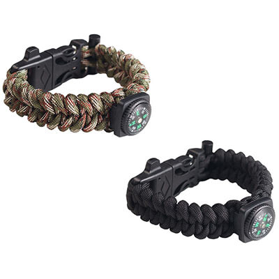 Браслет выживания с компасом, огниво, нож, свисток 280x2.2см XJ-021 Зеленый Браслет выживания с компасом, огниво, нож, свисток 280x2.2см XJ-021 Зеленый