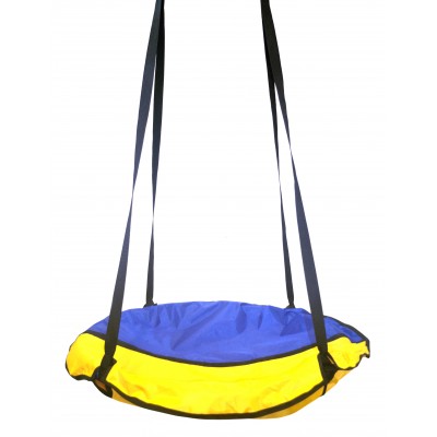 Качели подвесные для детей и взрослых, гнездо аиста Yellow-Blue (желто-синий) KK-01YBL
