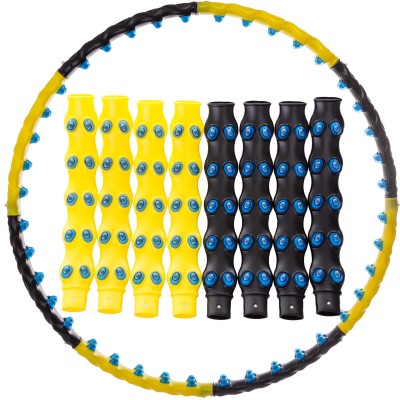 Обруч массажный Хула Хуп Hula Hoop JS-6001(6018) желтый - синий 8 секций