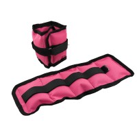 Утяжелители-манжеты песок по 0,75кг черно-розовый G8835-1.5