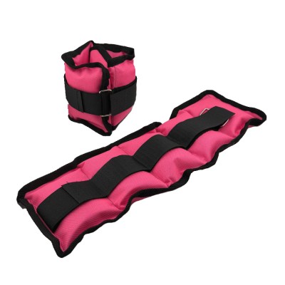 Утяжелители-манжеты песок по 1.5 кг черно-розовый G8835-3