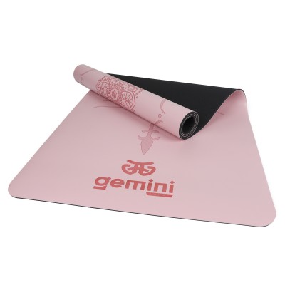 Коврик для йоги каучуковый полиуретан Pro Gemini 183см*68cm*5mm PUY-2899PINK