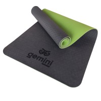 Коврик для фитнеса и йоги TPE+TC 6мм Gemini Pro GE-6BGR