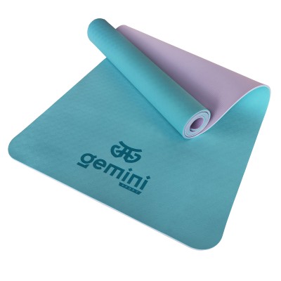 Коврик для фитнеса и йоги TPE+TC 6мм Gemini Pro GE-6LBLV