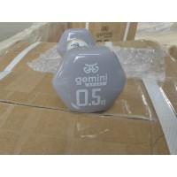 Гантель для фитнеса с виниловым покрытием 2шт по 0.5кг Gemini Sport GSD-0.5GRAY
