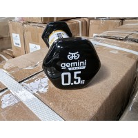 Гантель для фитнеса с виниловым покрытием 2шт по 0.5кг Gemini Sport GSD-0.5BK