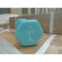 Гантель для фитнеса с виниловым покрытием 2шт по 1.0кг Gemini Sport GSD-1.0CYAN
