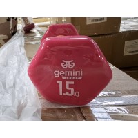 Гантель для фитнеса с виниловым покрытием 2шт по 1.5кг Gemini Sport GSD-1.5PINK