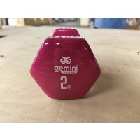 Гантель для фитнеса с виниловым покрытием 2шт по 2.0кг Gemini Sport GSD-2.0PINK