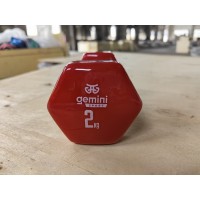 Гантель для фитнеса с виниловым покрытием 2шт по 2.0кг Gemini Sport GSD-2.0RED