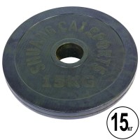 Блины (диски) обрезиненные 15кг 52мм черный GА-1448-15