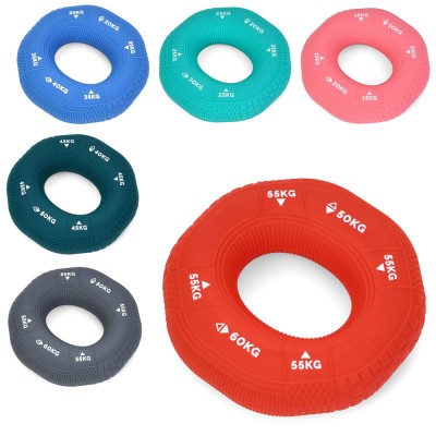 Эспандер кистевой кольцо силикон с тройной нагрузкой GI-4807 Бирюзовый