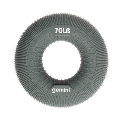 Эспандер кистевой кольцо силикон Gemini GI-3992-70LB нагрузка 31кг серый