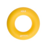 Эспандер кистевой кольцо силикон Gemini GI-3994-40LB нагрузка 18кг желтый