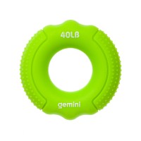 Эспандер кистевой кольцо силикон Gemini GI-3997-40LB нагрузка 18кг зеленый