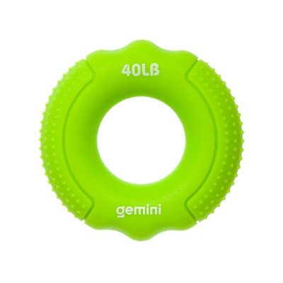 Эспандер кистевой кольцо силикон Gemini GI-3997-40LB нагрузка 18кг зеленый