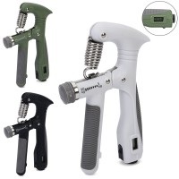 Эспандер кистевой пружинный со счетчиком и регулируемой нагрузкой 5-60кг GI-4810 Зеленый