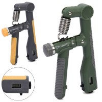 Эспандер кистевой пружинный со счетчиком и регулируемой нагрузкой 5-60кг GI-4811 Серый