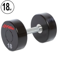 Гантель цельная профессиональная LIFE FITNESS GA-80081-18 1шт 18кг