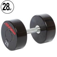 Гантель цельная профессиональная LIFE FITNESS GA-80081-28 1шт 28кг