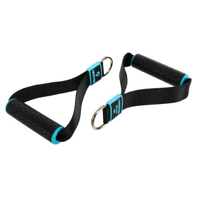 Ручки для эспандеров резинок и тренажеров STRAP HANDLE PRO LiveUp 2шт черный LP8192J