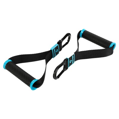 Ручки с карабинами для эспандеров резинок и тренажеров FIT HOOK HANDLES LiveUp 2шт черный LP8706