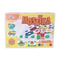 гр Мозаика №3 0908 (10) Technok Toys, 127 элементов, размер детали - 4 см, игровое поле, в коробке