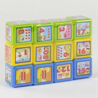 гр Кубики Математика 12 шт 09052 (24) M Toys