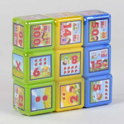 гр Кубики Математика 9 шт 09051 (21) M Toys