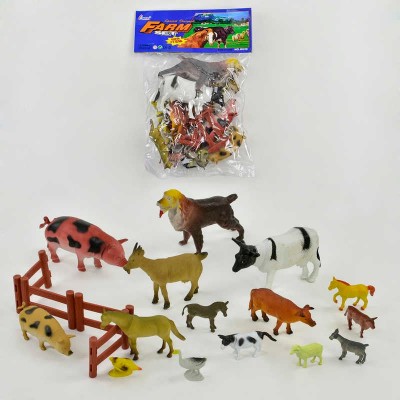 Набір тварин Н 639-1-2 (722) Сільськогосподарські тварини, 14 шт у пакеті