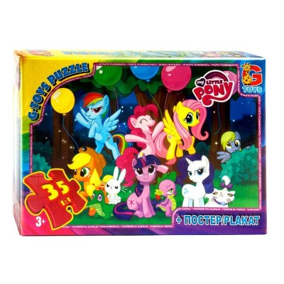 гр Пазлы 35 эл. G Toys My little Pony MLP 007 (62) +постер