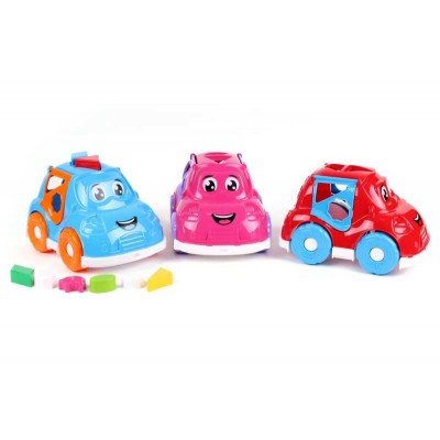 гр Автомобіль 5927 (6) Technok Toys 3 цвета, геометрические фигуры, сортер, 25см, в кульке