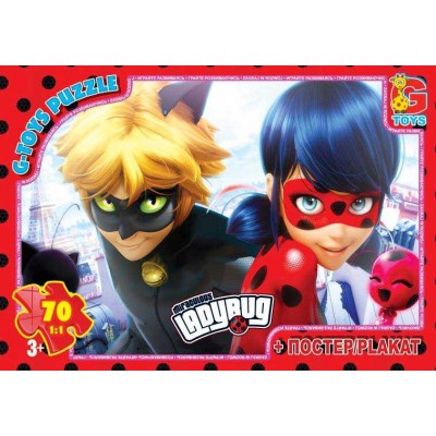 гр Пазлы 70 эл. G-Toys Леди Баг LB 1006 (62) +постер