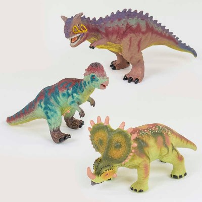 Динозавр музыкальный Q 9899-509 А (36/2) 3 вида, 32-34 см, мягкий, резиновый, ЦЕНА ЗА 1 ШТ