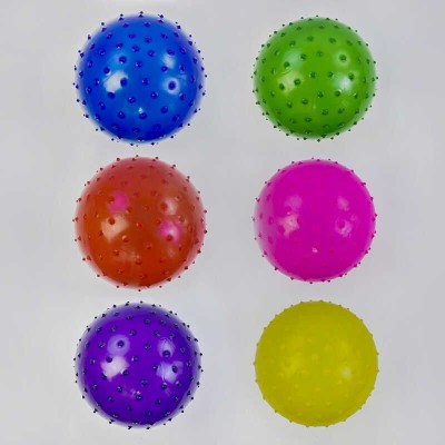 М`яч гумовий масажний С 40279 (1200) 6 кольорів, діаметр 12 см, 23 грами