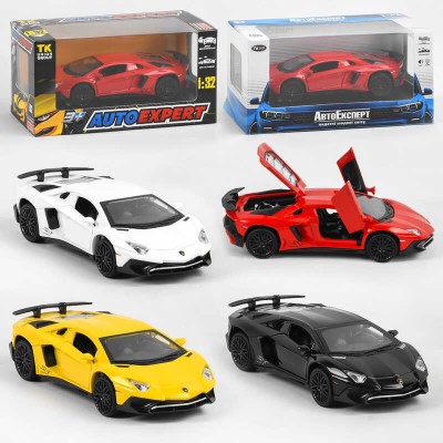 Машина металопластик LF - 26420 (722) Авто Експерт, 4 кольори, 1:32, світло, звук, інерція, відчиняються двері, багажник, в коробці, МІКС