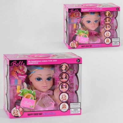 Лялька-Голова для зачісок 8869-12 (24) 2 види, підсвічування, світло, звук, в коробці