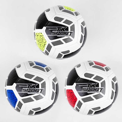 М`яч футбольний C 44441 (60) TK Sport, 3 види, вага 400-420 грам, матеріал TPE, балон гумовий з ниткою