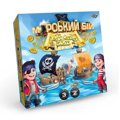 гр Настільна розважальна гра Морський бій Pirates Gold G-MB-03U УКР. (10) Danko Toys