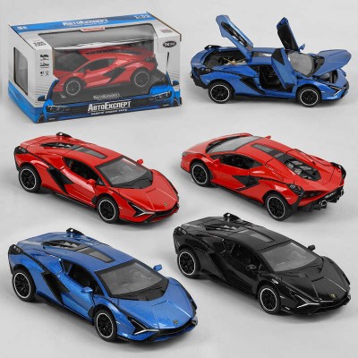 Машинка 28104 (72) Авто Експерт, 3 кольори, металопластик, масштаб 1:32, підсвічування фар, звук, інерція, відчиняються двері, в коробці, МІКС